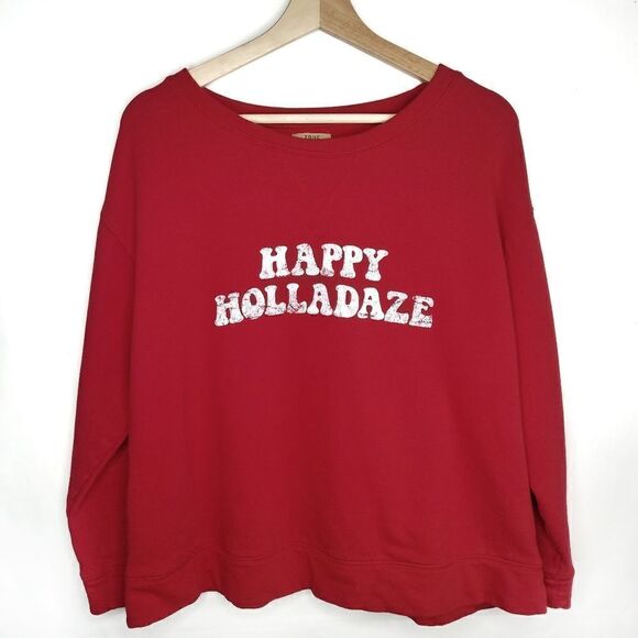 True Craft Tops - True Craft "Happy Holladaze" Christmas Sweatshirt